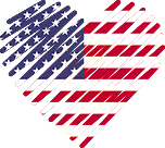 Logo of Top 5 Webdecitas - USA, Heart Shaped Image of USA flag.